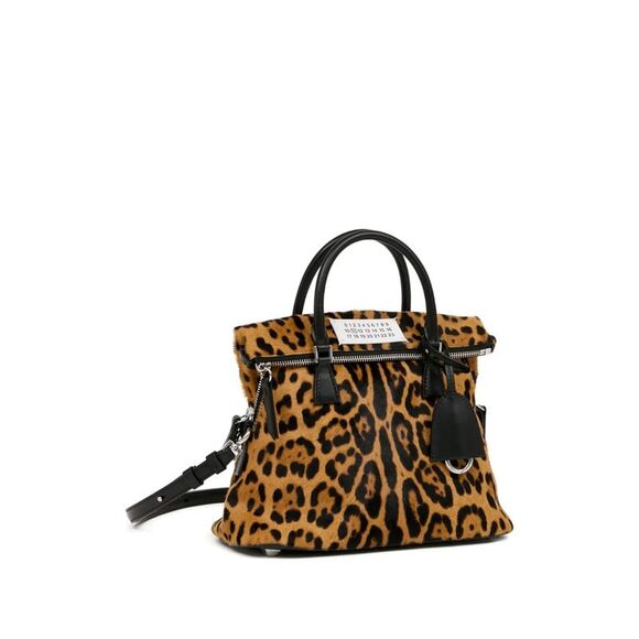 Maison Margiela Women 5Ac Mini Leopard Pony Skin Bag - Picture 3 of 5